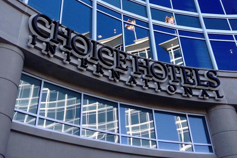 Choice Hotels is pursuing strategic alternatives for its technology division, which provides tech services to hotels. Pictured is the chain's headquarters in Rockville, Maryland.