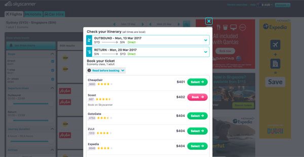 skyscanner instant booking