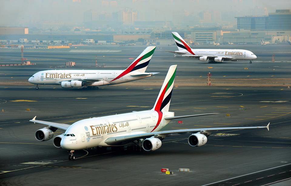Dubai-based Emirates is one of the airlines impacted by the UK and U.S. electronics bans. Pictured are Emirates A380 aircraft.