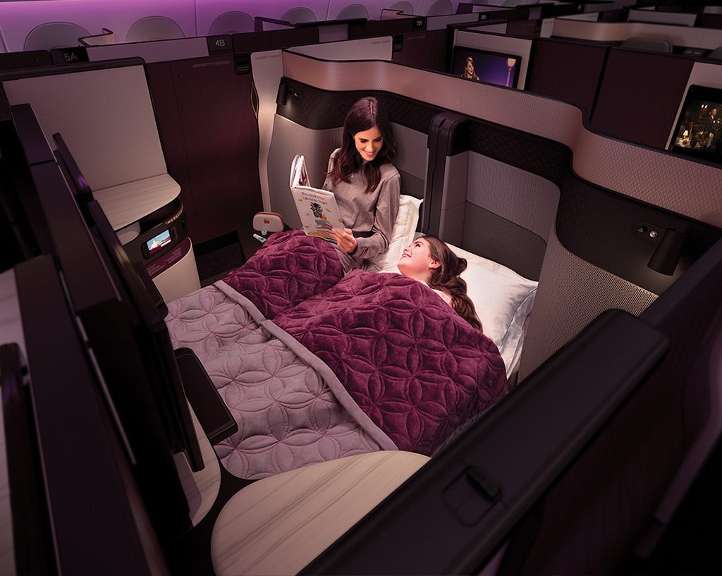 Passengers in Qatar Airways' new 