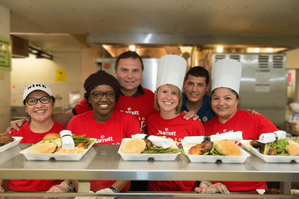 Marriott associates volunteer as part of the company's Spirit to Serve initiative. Marriott was ranked one of the best companies to work for by Fortune magazine this year. 
