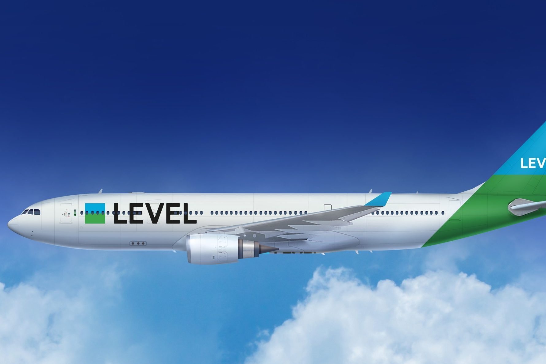 A promotional image of a Level aircraft, the new low-cost entry from IAG. 