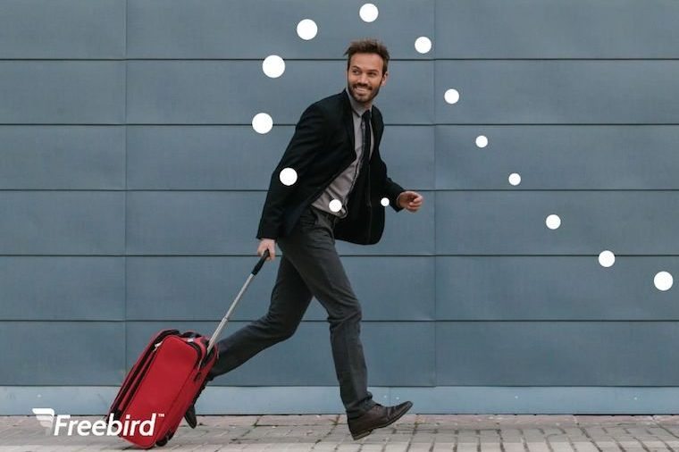A promotional photo from Freebird, one of our top startups in the corporate travel space. 