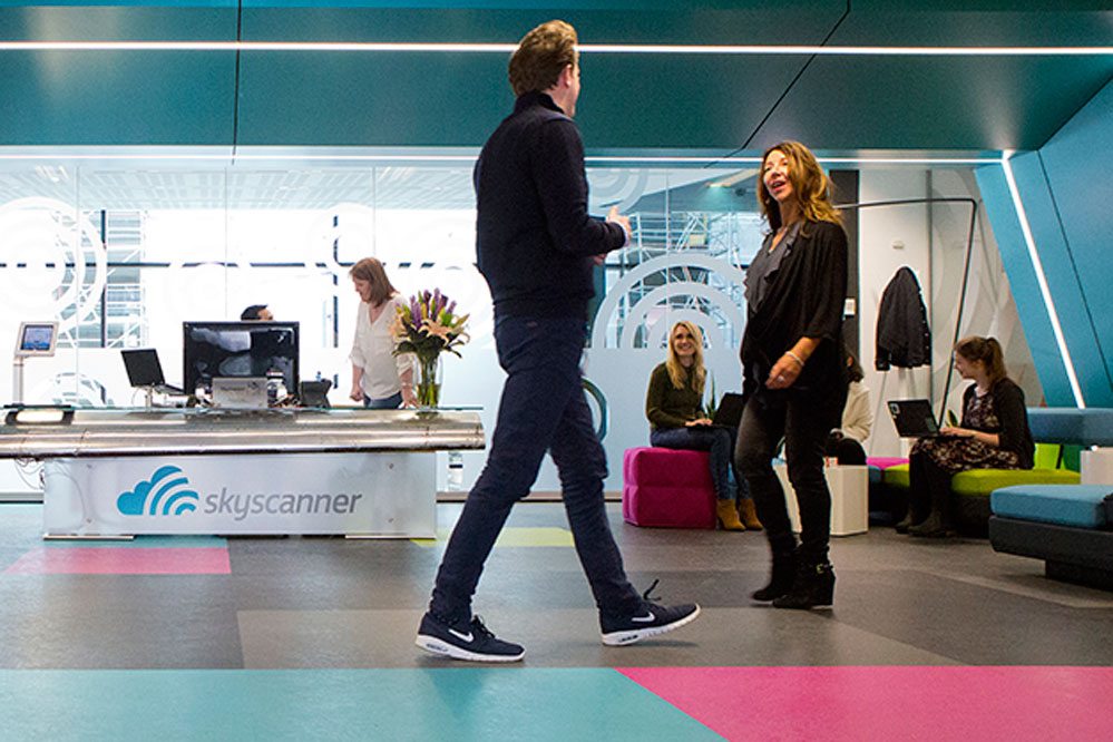 Workers at Skyscanner's Edinburgh headquarters are optimistic about the future of travel distribution. The Scottish-based, Chinese owned company sees itself becoming the center (or "centre", or  "中心") of distribution.