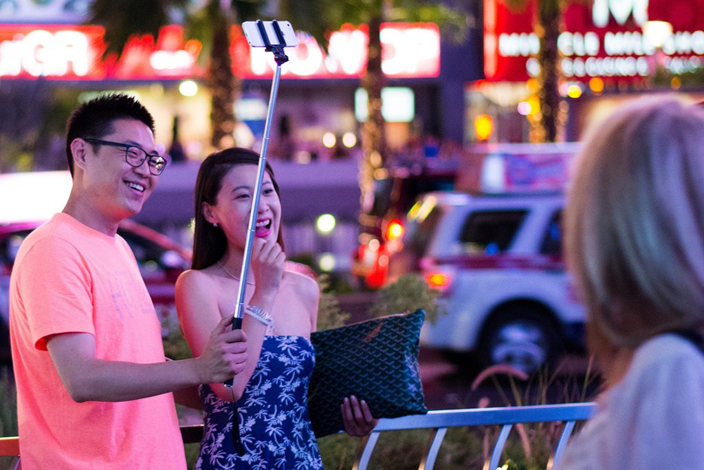 Two Chinese travelers take a selfie. China's travel market has become increasingly defined by millennials.