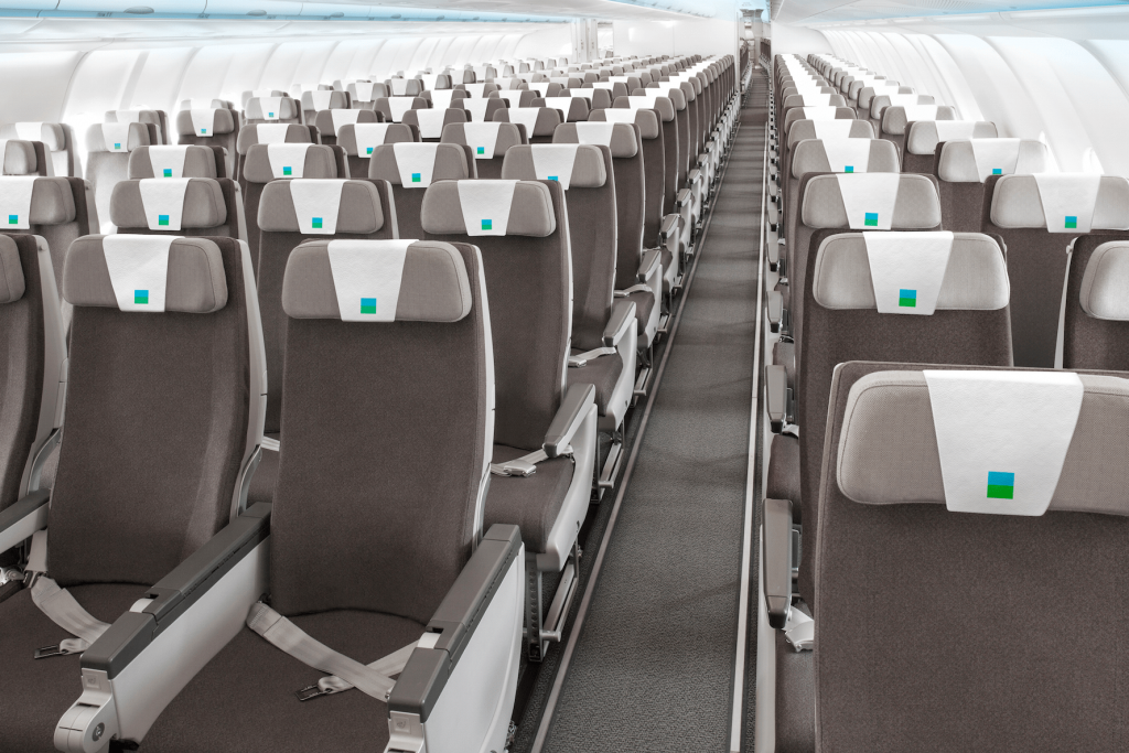 Interior rendering of IAG's new long-haul, low-cost carrier Level. 