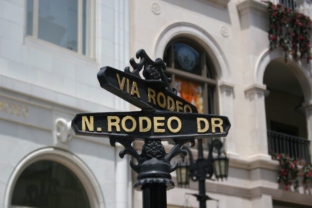 Rodeo Drive in Beverly Hills, which is promoting its wellness benefits to tourists. 