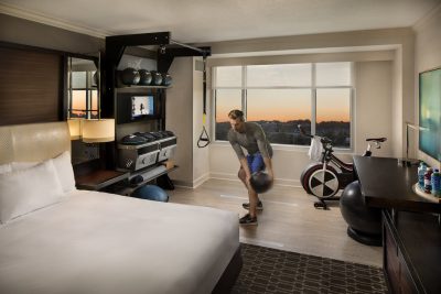 Hilton's New Design Brings the Gym to the Guest Room