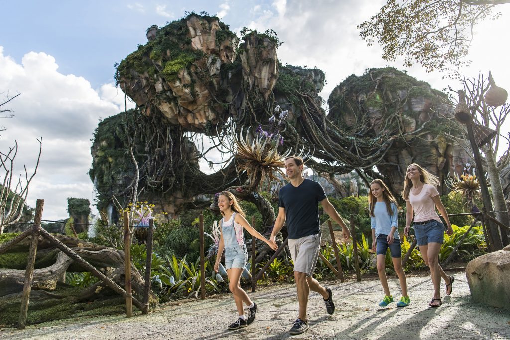 Pandora — The World of Avatar, shown in a promotional photo, opens this week at Disney's Animal Kingdom. The land is part of Disney's strategy to attract more visitors, spread them across parks, and get them to stay on the resort property longer. 