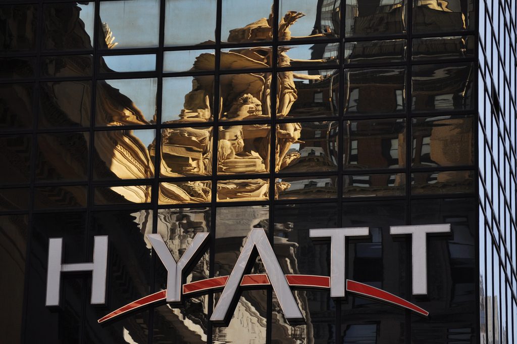 Hyatt and Expedia are in the midst of tense negotiations over their agreement, joining a litany of past disputes between online travel agencies and airlines or hotels. Pictured is the Grand Hyatt New York. 