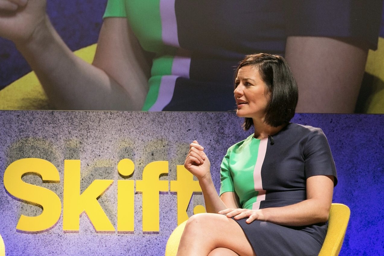 Sarah Personette, VP of global marketing Facebook, speaking at last year’s Skift Global Forum. Facebook will be present at the 2017 event as well. 