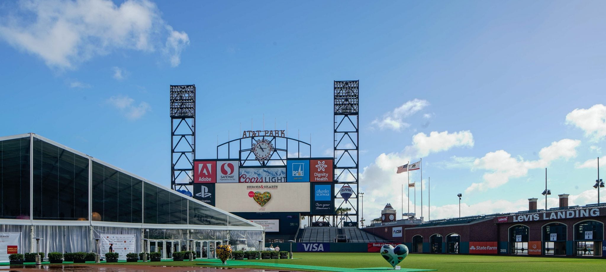 San Francisco General Hospital Foundation's Heroes & Hearts Luncheon was held at AT&T Park. More organizations are looking to sports venues to host their events. 