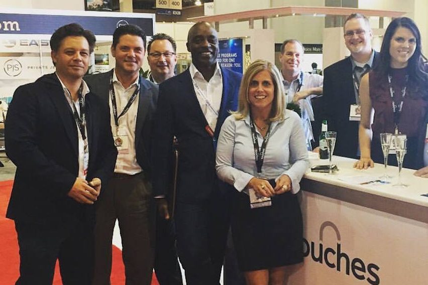 The etouches group at IMEX America 2016. The company recently acquired another company to provide AI-powered, personalized event experiences.  