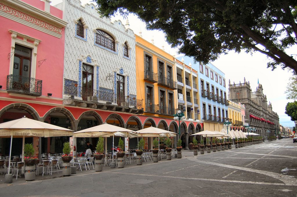 A street in Puebla, Mexico, a destination with a growing luxury traveler base. 