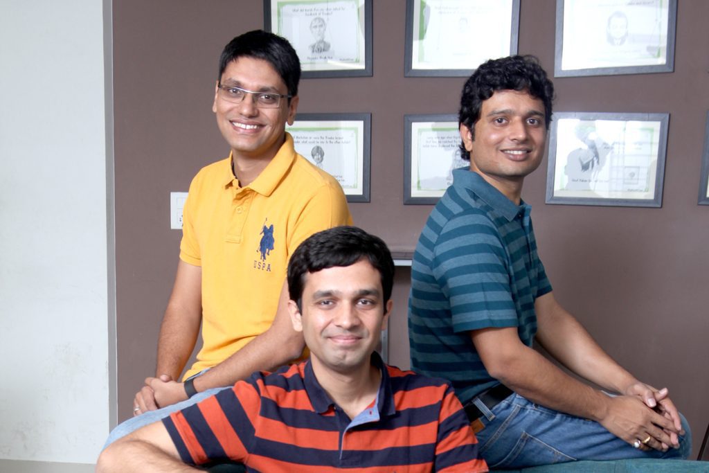 Treebo Hotels co-founders (left-to-right) Rahul Chaudhary, Sidharth Gupta, and Kadam Jeet-Jain created the freshly funded hotel network back in 2015. 