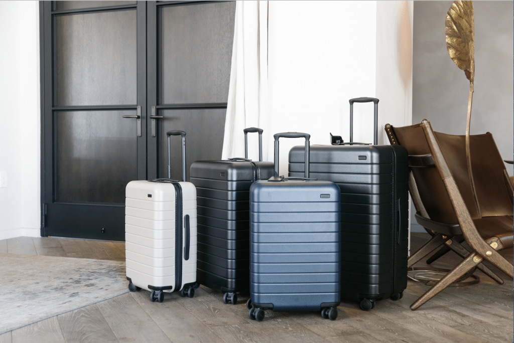 Luggage from the brand Away, which has invested in digital and print content marketing. 