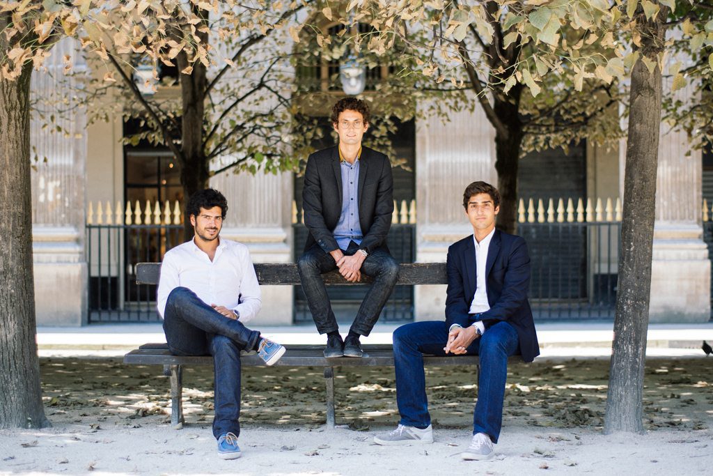 Le Collectionist, a vacation rental marketplace startup, was founded in 2013 by three entrepreneurs shown here: Olivier Cahané (left), Max Aniort, and Eliott Cohen-Skalli (right).