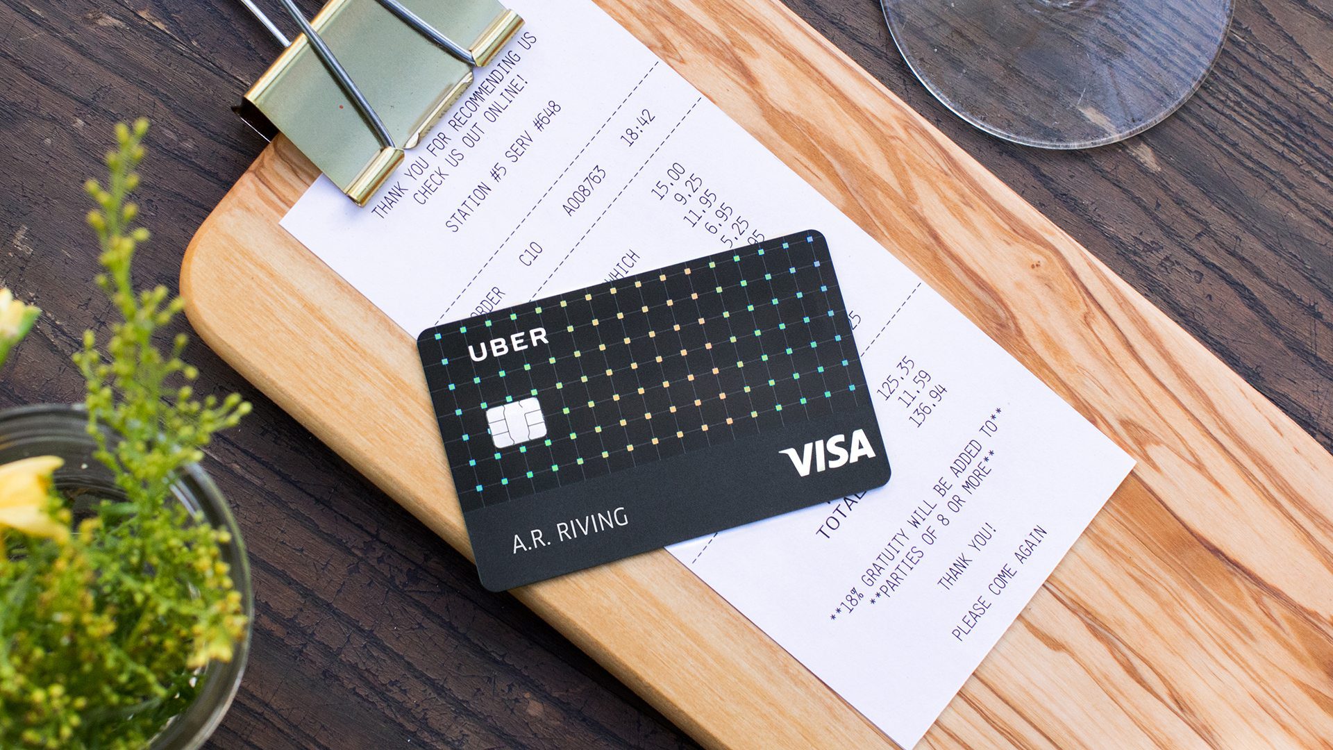 Uber's new credit card is pictured here. 
