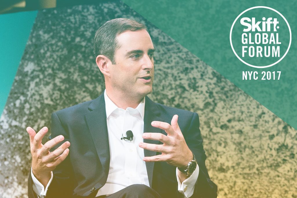 IHG CEO Keith Barr, pictured here, spoke at Skift Global Forum in New York City in September.