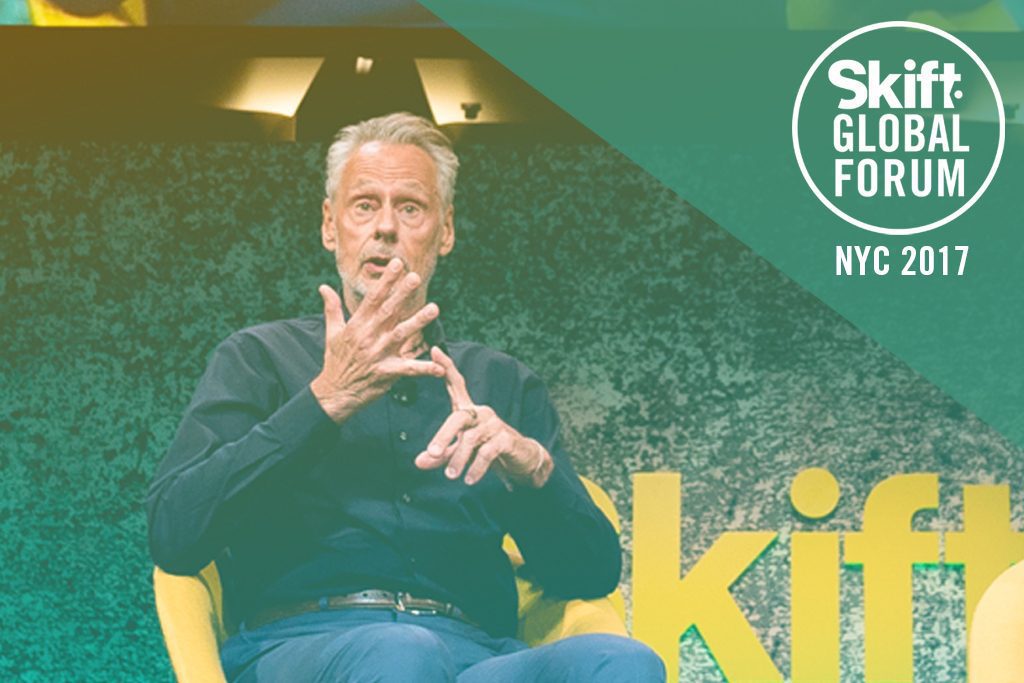 Lindblad Expeditions CEO Sven-Olof Lindblad spoke on stage about climate change at Skift Global Forum in New York in September.