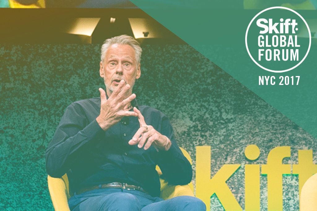 Lindblad Expeditions CEO Sven-Olof Lindblad spoke on stage about climate change at Skift Global Forum in New York in September.