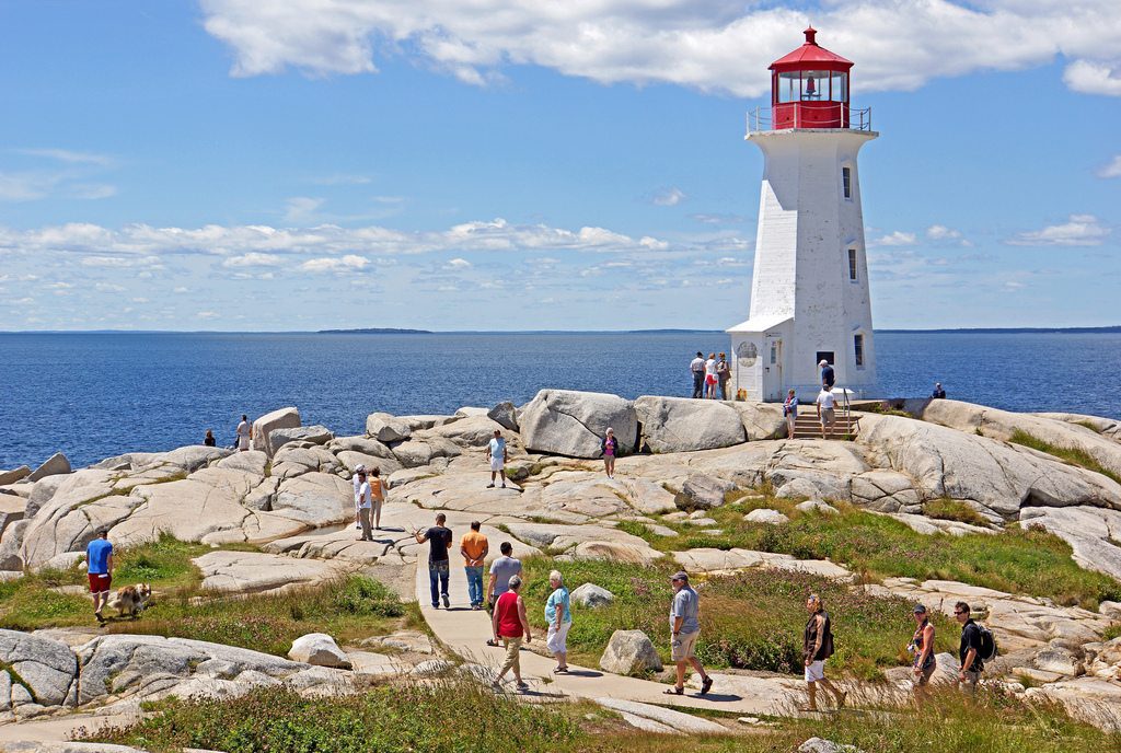 Canada was the top place to visit on the New York Times' 52 Places to Go in 2017 list. Pictured is Peggy's Cove Lighthouse in Nova Scotia, Canada.