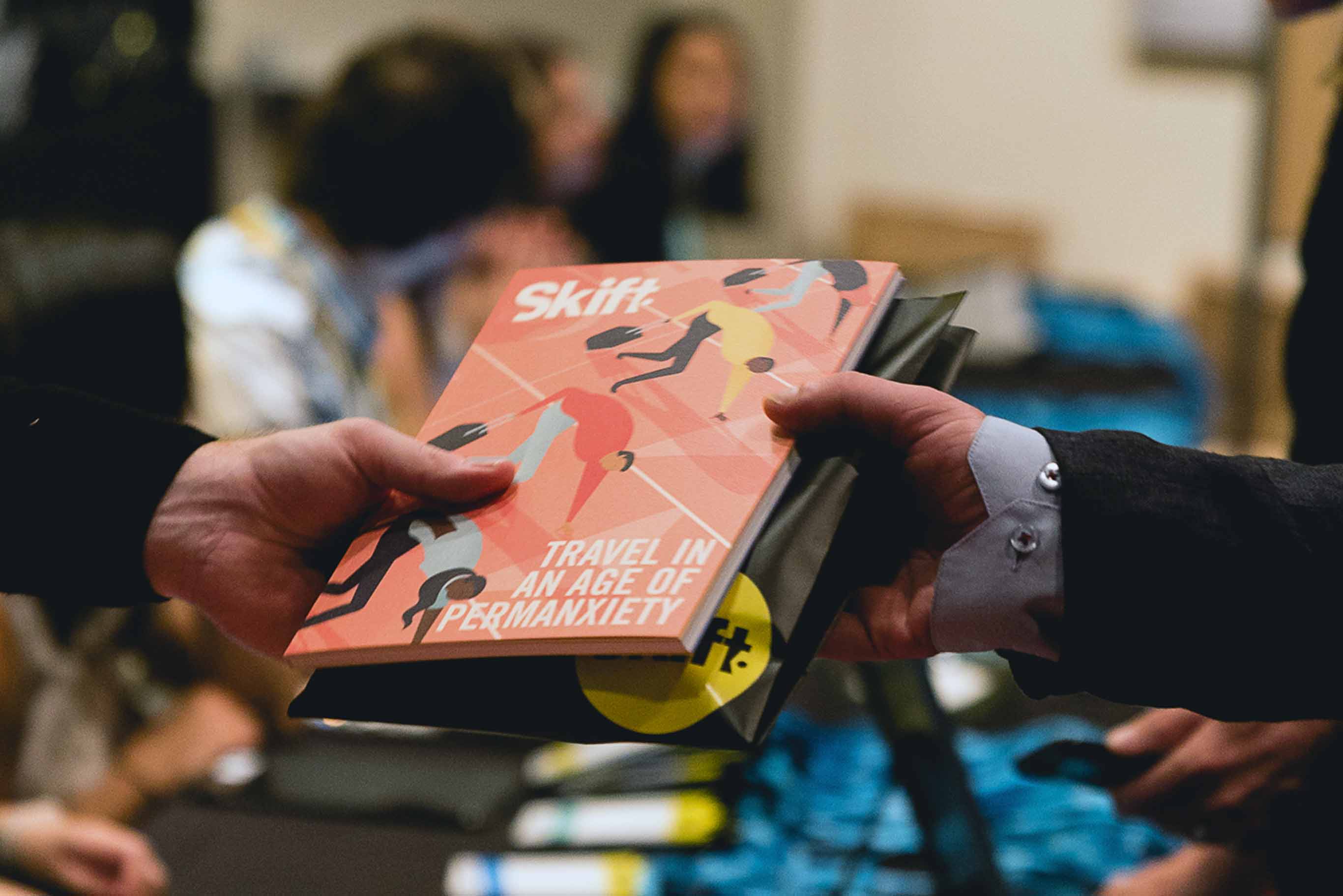 The magazine was distributed at Skift Global Forum in New York. 