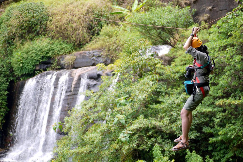 A zip-lining experience is shown. Tripadvisor is mulling options to create more value for Viator and TheFork.