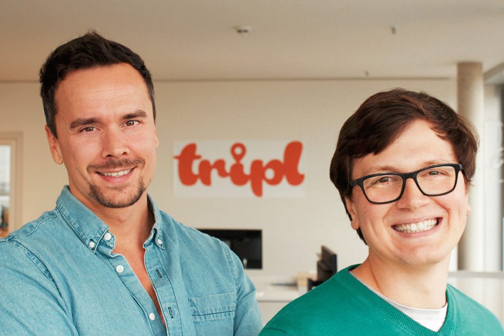 Christian Heimerl (left) and Hendrik Kleinwaechter are the co-founders of Tripl.  Kleinwaechter will join the team at Trivago as a software engineer while Heimerl is moving on to a smart-home business.