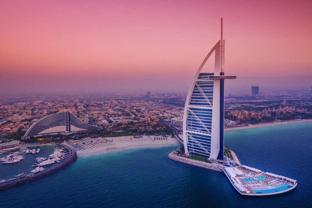 Burj Al Arab Jumeirah in Dubai is pictured. Jumeirah Group plans to launch a new brand for younger travelers early next year, its interim CEO said. 
