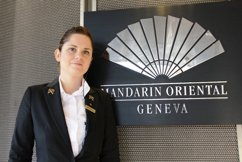 A concierge at the Mandarin Oriental in Geneva. Hotel staff take guests to visit private watchmaking ateliers. 