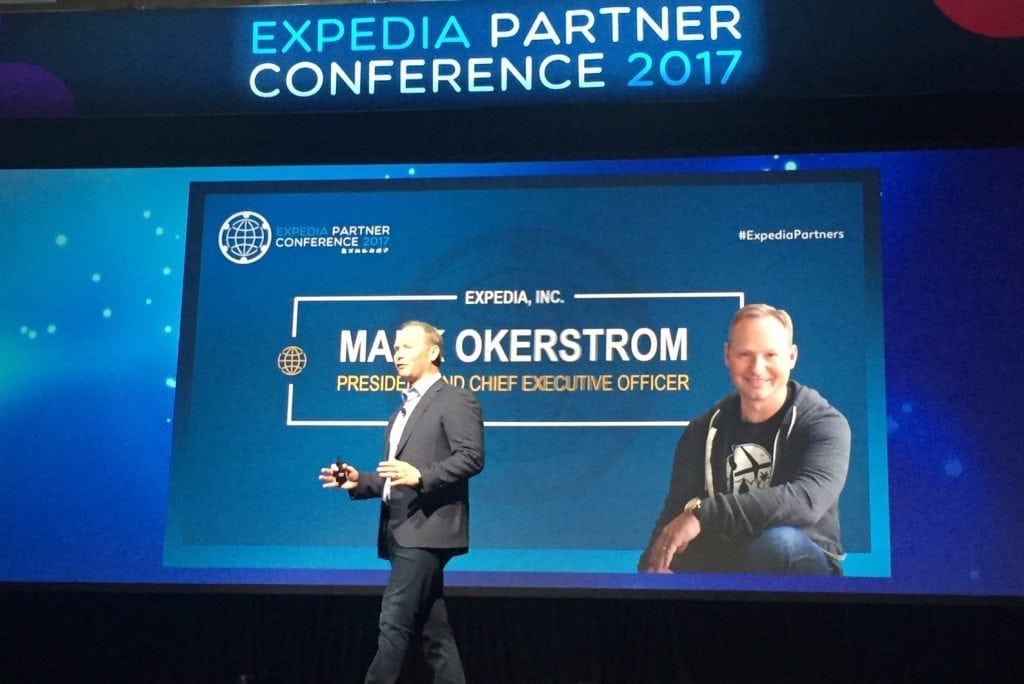 Expedia CEO Mark Okerstrom told nearly 5,000 attendees at the Expedia Partner Conference at the Aria Resort & Casino in Las Vegas that Expedia would no longer focus on adding new countries to its operations roster.