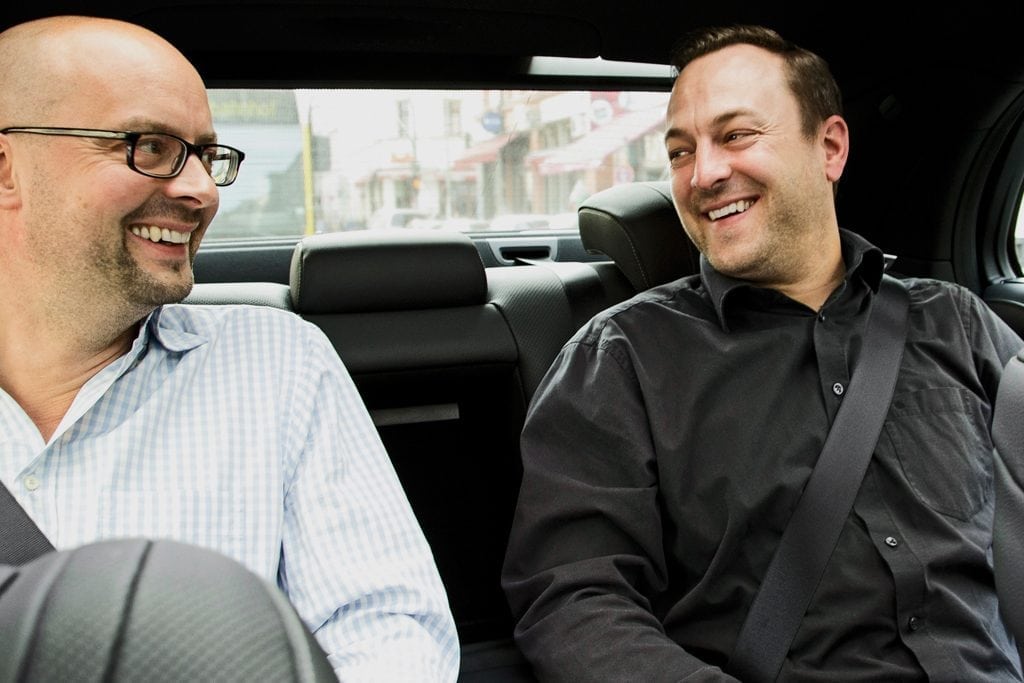 Pictured are the founders of Blacklane, CEO Jens Wohltorf (left) and CTO Frank Steuer. Their company has received funding that includes a significant stake taken by a Gulf States family business.