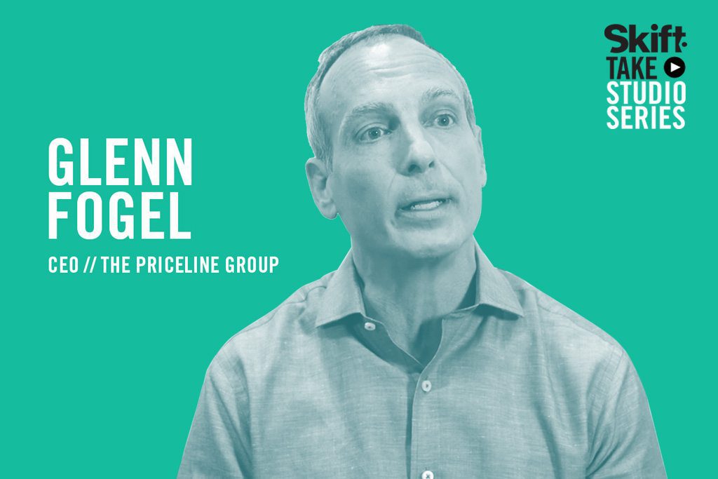 Priceline Group CEO Glenn Fogel spoke in the Skift Take Studio about customer service, mobile payments, and the growing use of smartphones.