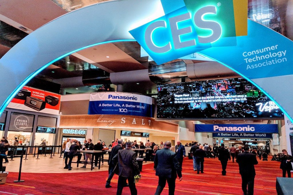 The Las Vegas Convention Center lobby is shown during CES 2018.
