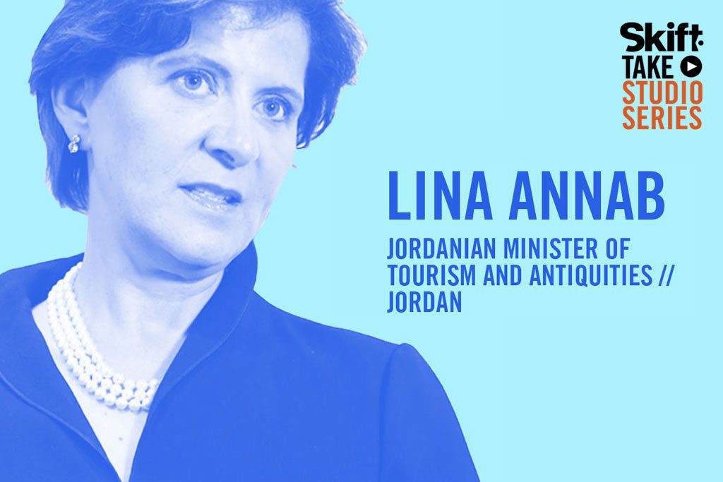 Lina Annab, Jordan's Minister of Tourism and Antiquities, spoke in the Skift Take Studio.