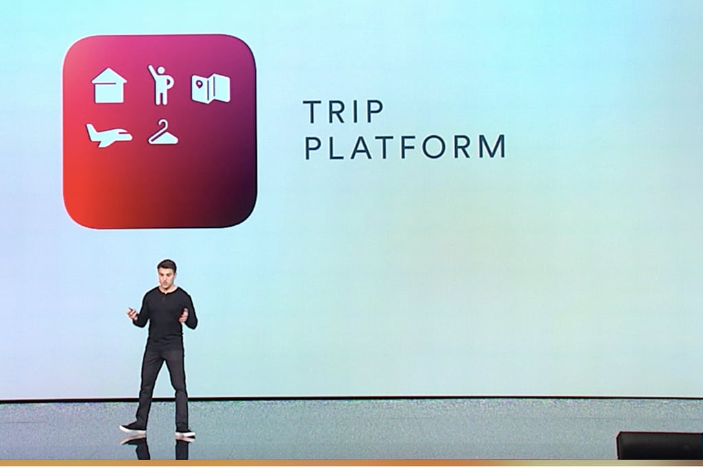 Airbnb CEO Brian Chesky spoke in December 2016 about the company's plans. In one slide, he had a flight icon image that hinted at the company's plans to enter the flight selling business.