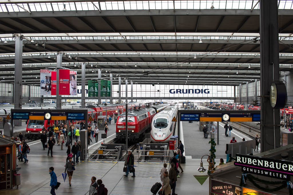 A train station in Munich, Germany. A combined American Express Global Business Travel and Hogg Robinson Group will have an extremely strong presence in Europe and North America.