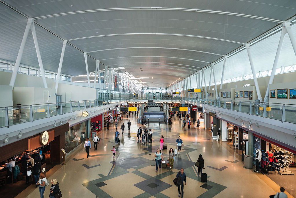 JFK Terminal 4. New research from American Express Global Business Travel shows that while U.S. travelers are more likely to go rogue, UK travelers are more willing to try alternative forms of accommodation like Airbnb.