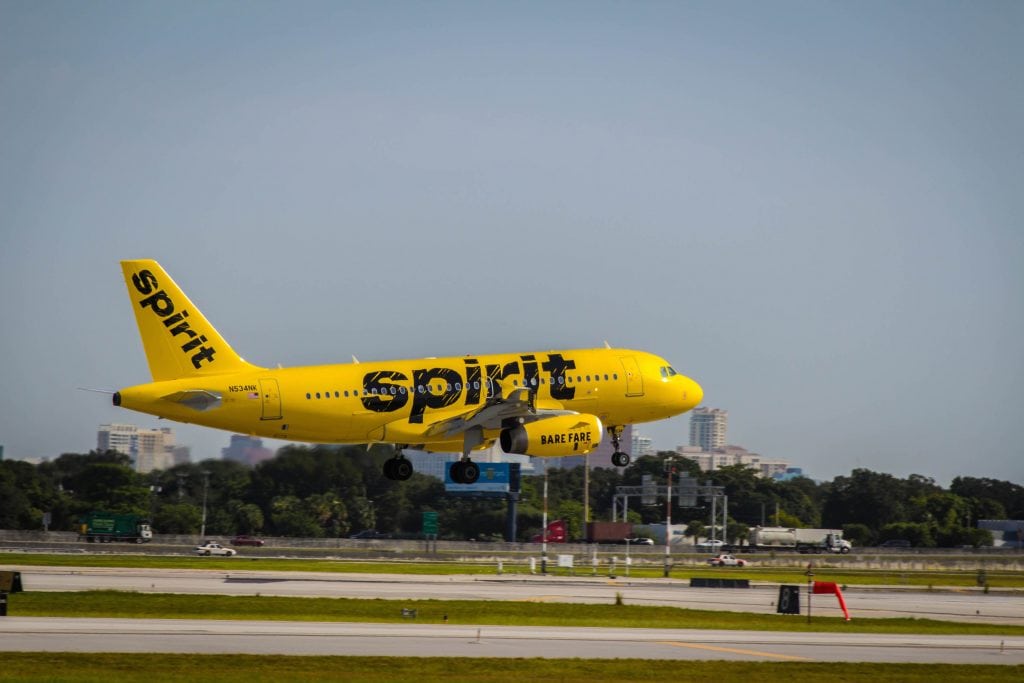 Spirit Airlines makes big profits without a hub-and-spoke system. Pictured is one of the airline's Airbus A319s.