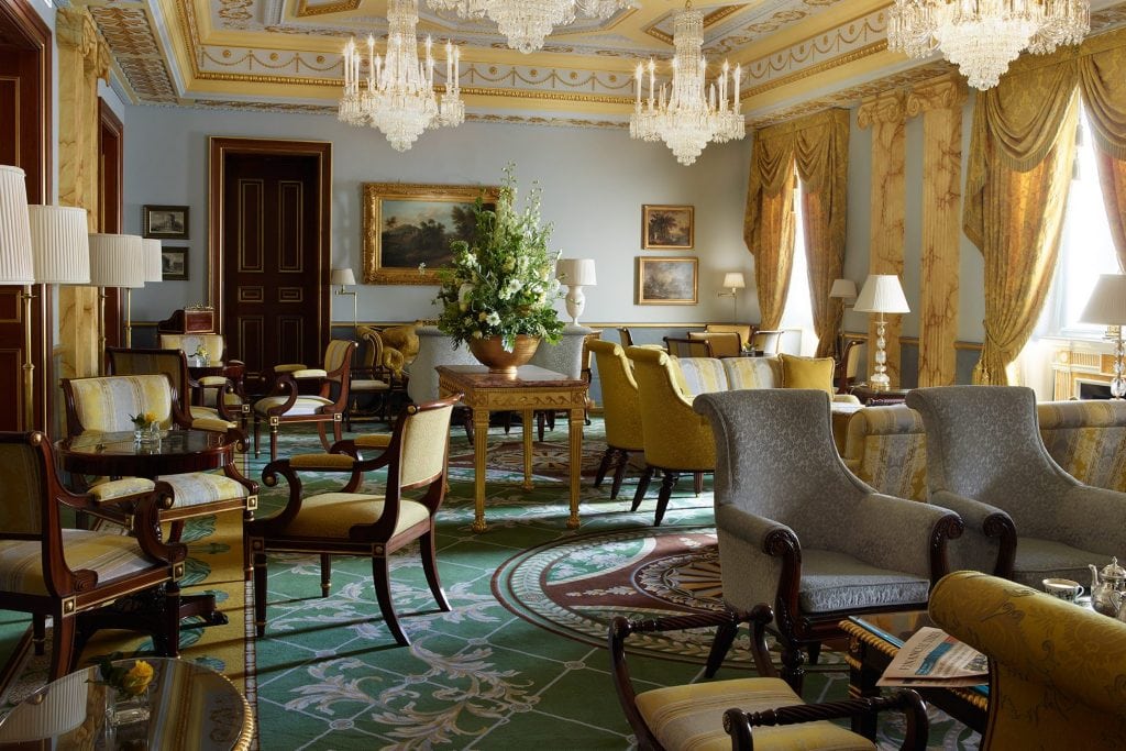 The Withdrawing Room at the Lanesborough London hotel.