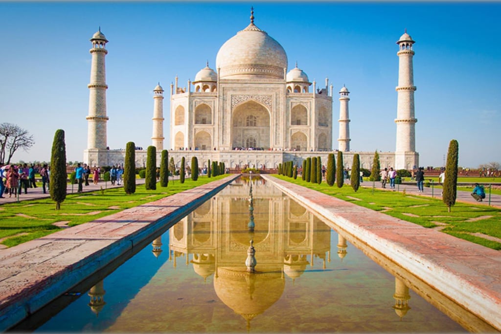 The famous Taj Mahal is India's signature tourist destination, although this picture was taken before scaffolding was recently put up to clean the structure this year. MakeMyTrip is India's largest online travel company.