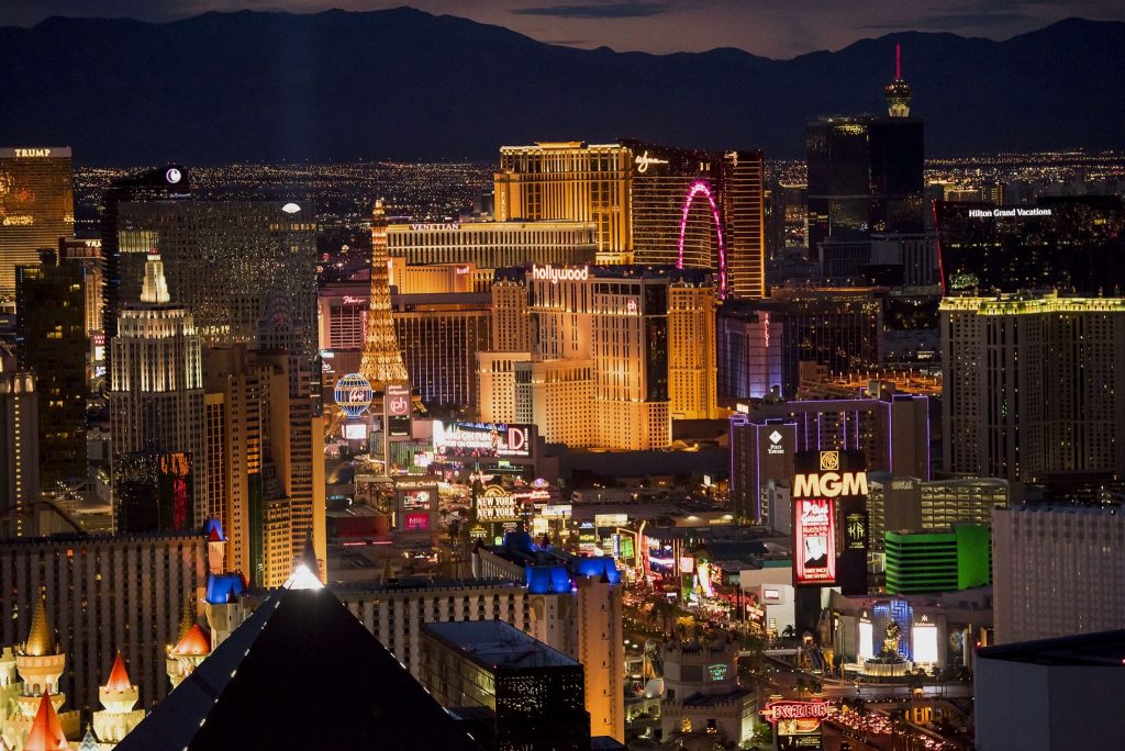 Shown here is the Las Vegas skyline. Many Las Vegas hotels see resort fees as essential to profitability. Many travel advisors see them as anathema to providing decent customer service for clients.