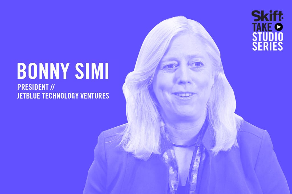 JetBlue Technology Ventures President Bonny Simi spoke in the Skift Take Studio.