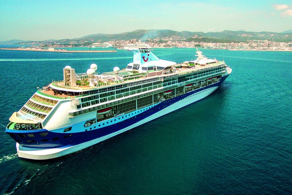 The ship now known as Marella Discovery. TUI Group is going deeper into cruising.
