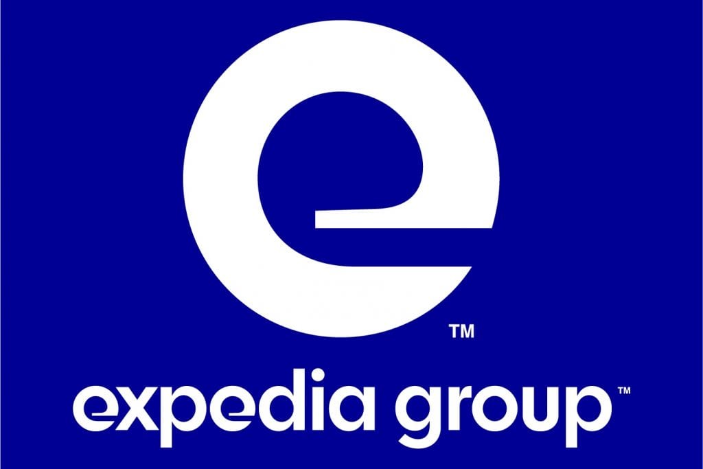 Expedia Inc. changed its name to Expedia Group to capture the global nature of its business. Pictured is its new logo.
