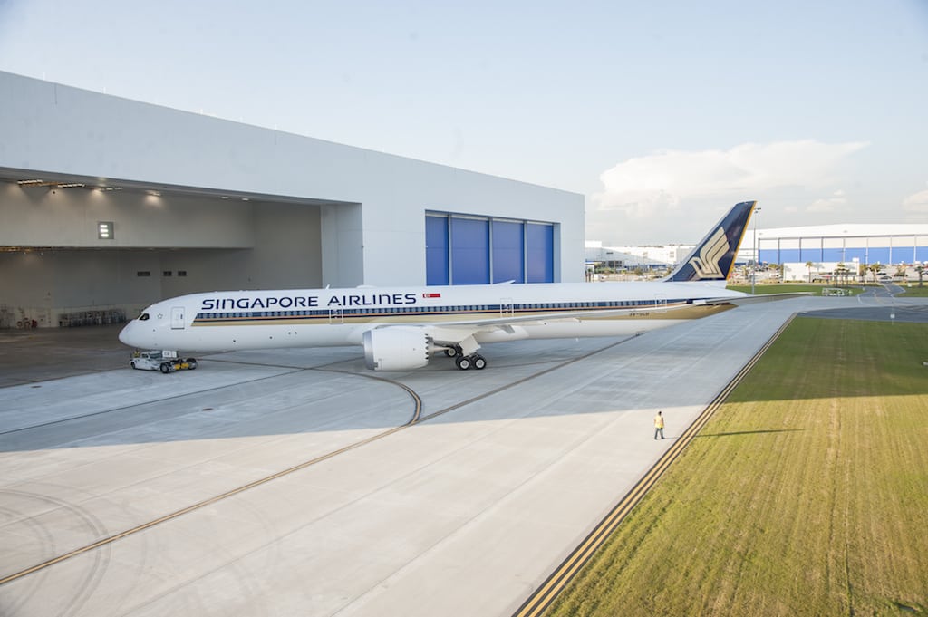 Singapore Airlines this week took delivery of its first Boeing 787-10. The airline will use it on longer regional routes.