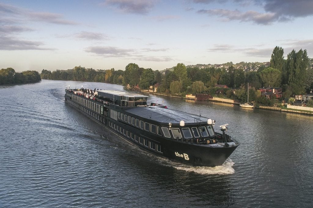 The B, one of the ships in the U by Uniworld brand, is pictured sailing on the Seine. The brand is no longer going to keep passengers to a 21-45 age limit.