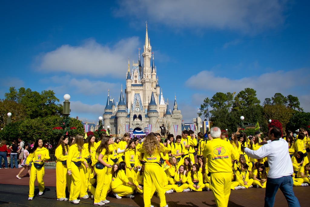 Brazil is about to finalize an Open Skies agreement with the United States. Pictured is a Brazilian tour group at Magic Kingdom in Walt Disney World.