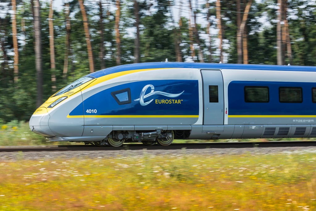 Pictured is a Eurostar train. Google made it sleeker to find rail options in certain European countries.
